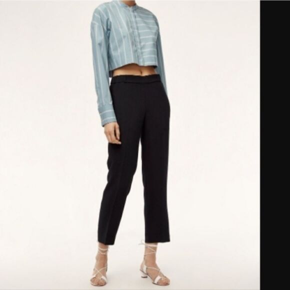 Wilfred Sz 6 Darontal pants, black cropped, elastic waist - Picture 1 of 12